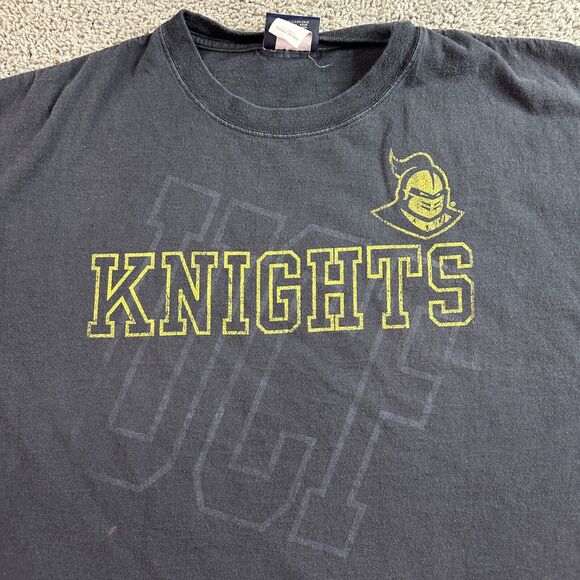 UCF Central Florida Knights Shirt Mens XXL Black Yellow Short Sleeve FLAW - Picture 3 of 13